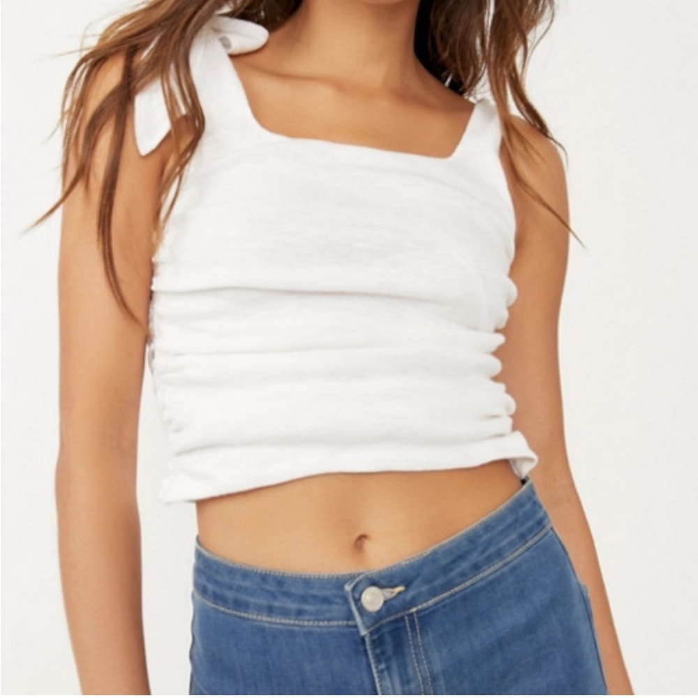 Free People Boulevard Top in white
